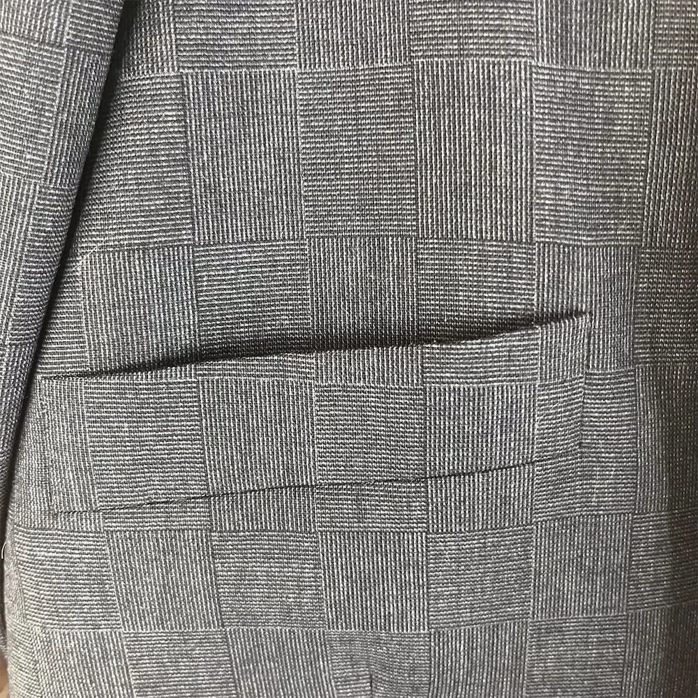 Paul Stuart Wool Gray Men's Check Wool Sport Coat‎ Blazer Size 41/35 Formal Work